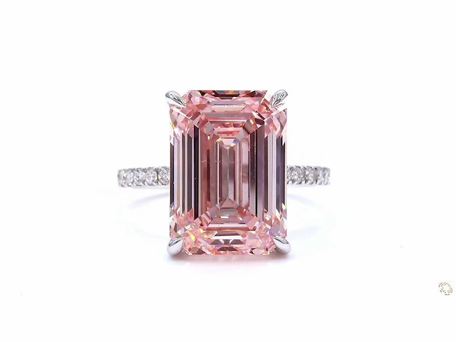 18 karaat witgouden ring met 10,54 crt. diamant - afbeelding 1 van  6