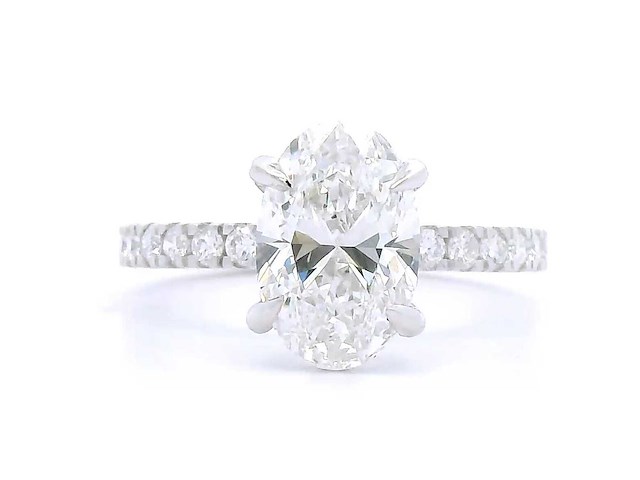 18 karaat witgouden ring met 2,35 crt. diamant - afbeelding 7 van  8