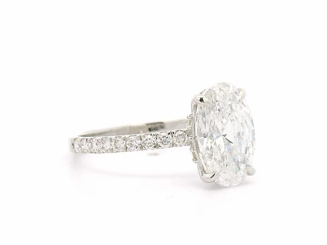 18 karaat witgouden ring met 2,38 crt. diamant - afbeelding 10 van  10