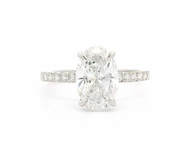18 karaat witgouden ring met 2,38 crt. diamant - afbeelding 1 van  10