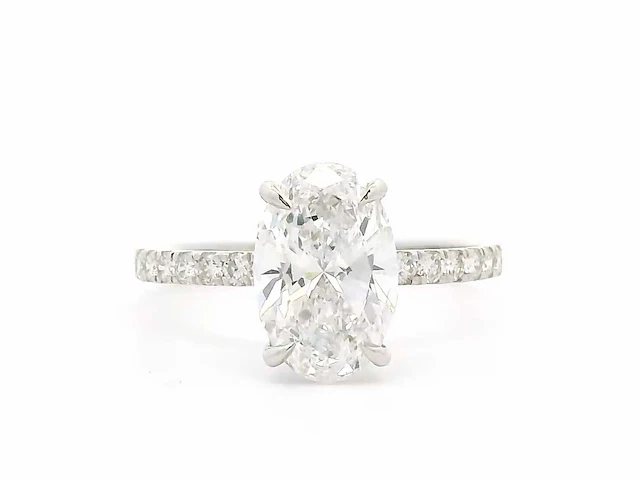 18 karaat witgouden ring met 2,38 crt. diamant - afbeelding 8 van  10