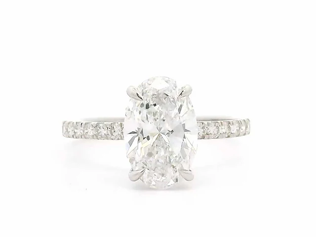 18 karaat witgouden ring met 2,38 crt. diamant - afbeelding 9 van  10