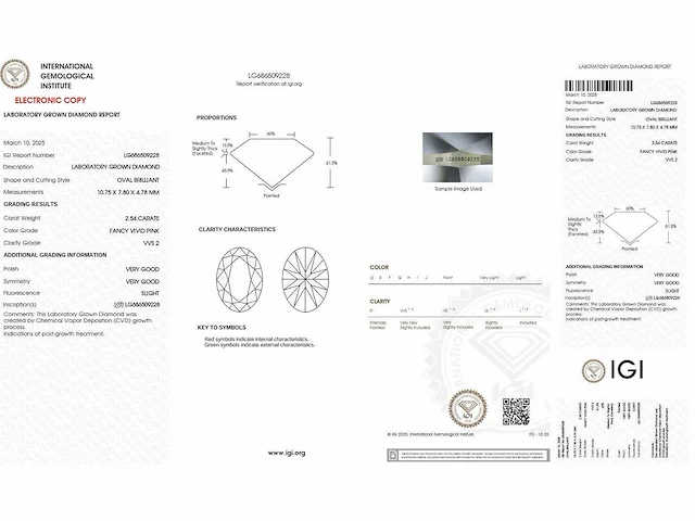 18 karaat witgouden ring met 2,54 crt. diamant. - afbeelding 7 van  7