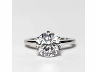 18 karaat witgouden ring met 3,01 crt. diamant - afbeelding 2 van  11