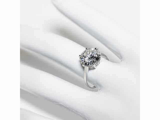 18 karaat witgouden ring met 3,01 crt. diamant - afbeelding 9 van  11