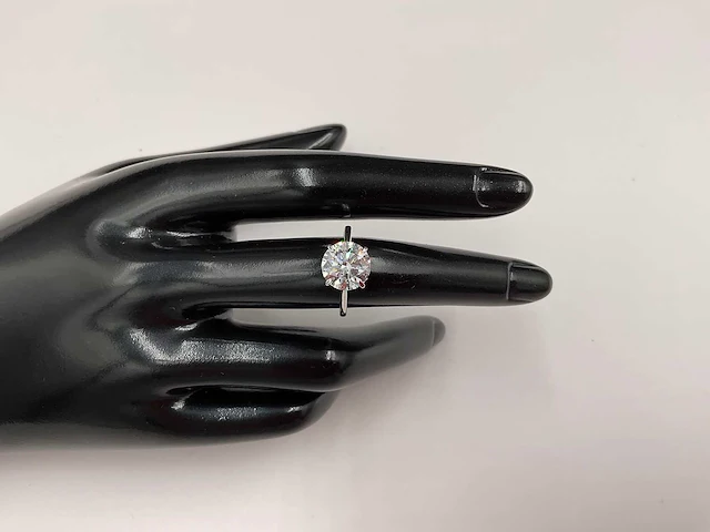 18 karaat witgouden ring met 3,04 crt. diamant - afbeelding 1 van  12