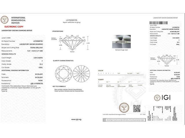 18 karaat witgouden ring met 3,04 crt. diamant - afbeelding 7 van  12