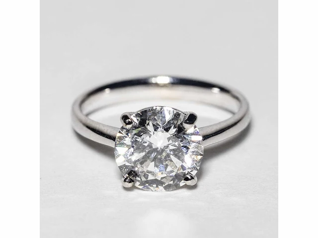 18 karaat witgouden ring met 3,04 crt. diamant - afbeelding 4 van  10