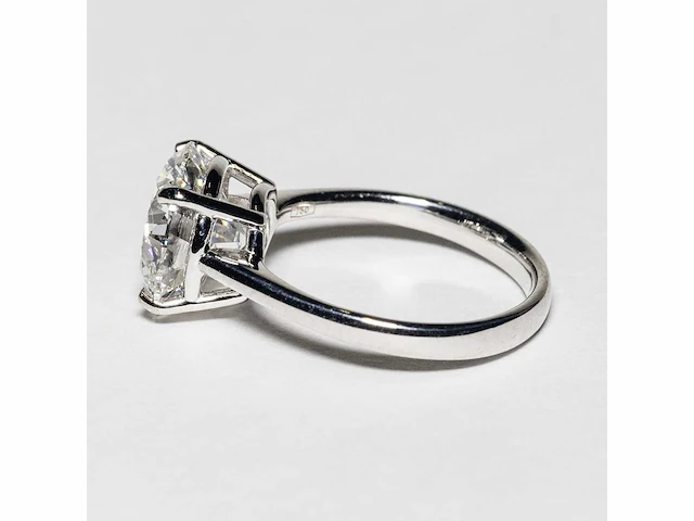 18 karaat witgouden ring met 3,04 crt. diamant - afbeelding 7 van  10