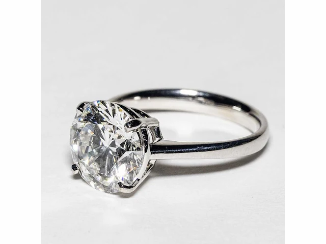 18 karaat witgouden ring met 3,04 crt. diamant - afbeelding 8 van  10