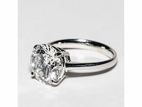 18 karaat witgouden ring met 3,04 crt. diamant - afbeelding 8 van  10