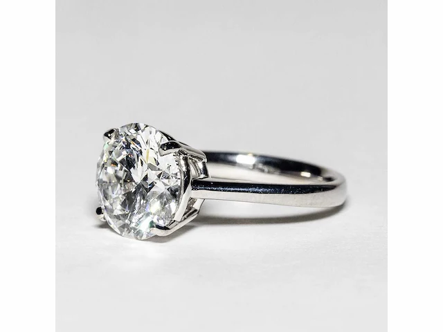 18 karaat witgouden ring met 3,04 crt. diamant - afbeelding 9 van  10