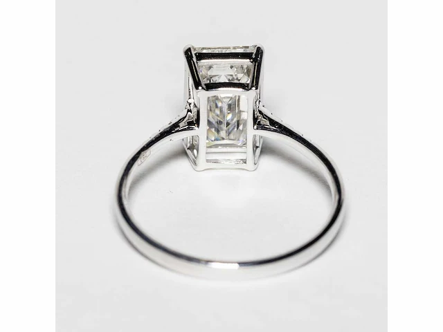 18 karaat witgouden ring met 3,07 crt. diamant. - afbeelding 11 van  18