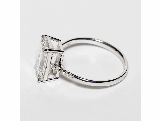 18 karaat witgouden ring met 3,07 crt. diamant. - afbeelding 14 van  18