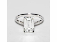 18 karaat witgouden ring met 3,07 crt. diamant. - afbeelding 15 van  18