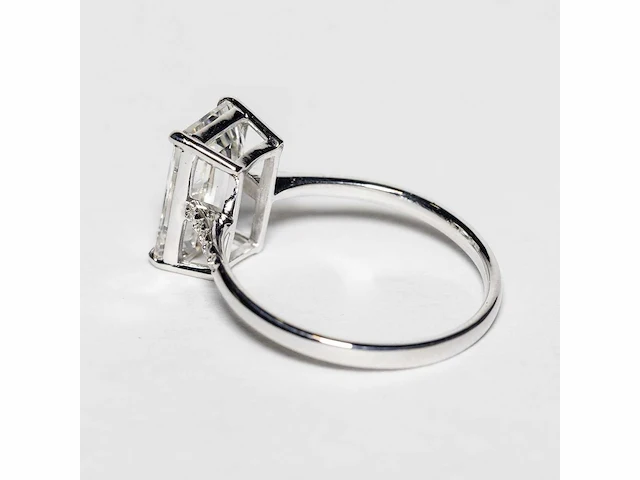 18 karaat witgouden ring met 3,07 crt. diamant. - afbeelding 16 van  18