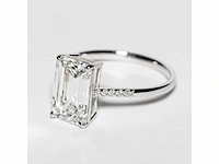 18 karaat witgouden ring met 3,07 crt. diamant. - afbeelding 1 van  18