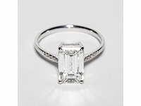 18 karaat witgouden ring met 3,07 crt. diamant. - afbeelding 3 van  18