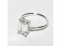 18 karaat witgouden ring met 3,07 crt. diamant. - afbeelding 6 van  18