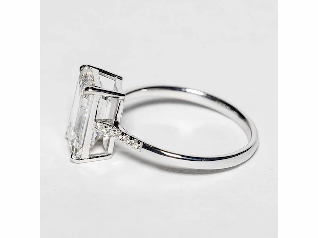 18 karaat witgouden ring met 3,07 crt. diamant. - afbeelding 7 van  18