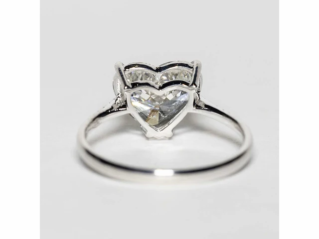 18 karaat witgouden ring met 3,07 crt. diamant. - afbeelding 10 van  11