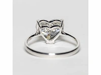 18 karaat witgouden ring met 3,07 crt. diamant. - afbeelding 10 van  11