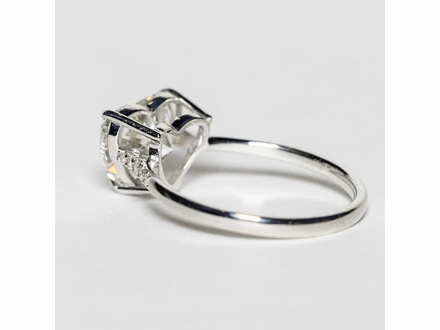 18 karaat witgouden ring met 3,07 crt. diamant. - afbeelding 11 van  11