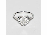 18 karaat witgouden ring met 3,07 crt. diamant. - afbeelding 1 van  11