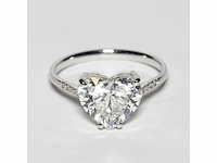 18 karaat witgouden ring met 3,07 crt. diamant. - afbeelding 5 van  11