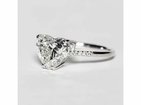 18 karaat witgouden ring met 3,07 crt. diamant. - afbeelding 8 van  11