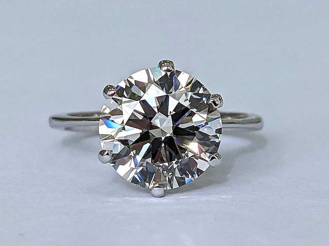 18 karaat witgouden ring met 3,08 crt. diamant - afbeelding 1 van  8