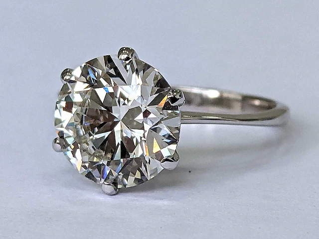 18 karaat witgouden ring met 3,08 crt. diamant - afbeelding 3 van  8