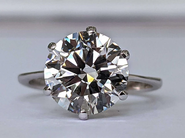 18 karaat witgouden ring met 3,08 crt. diamant - afbeelding 5 van  8