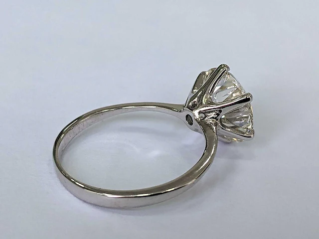 18 karaat witgouden ring met 3,08 crt. diamant - afbeelding 8 van  8