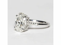 18 karaat witgouden ring met 3,11 crt. diamant. - afbeelding 3 van  9