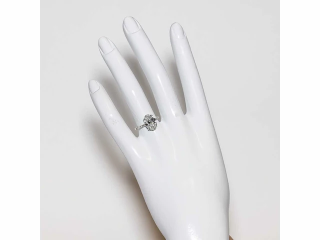 18 karaat witgouden ring met 3,11 crt. diamant. - afbeelding 5 van  9