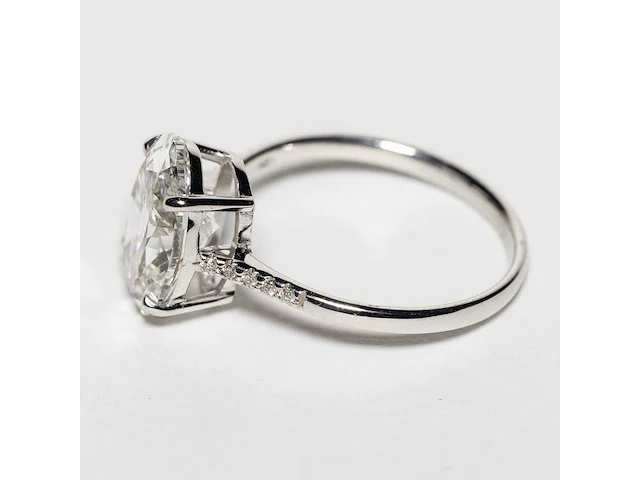 18 karaat witgouden ring met 3,11 crt. diamant. - afbeelding 6 van  9