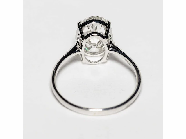 18 karaat witgouden ring met 3,11 crt. diamant. - afbeelding 9 van  9
