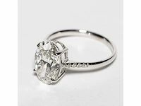 18 karaat witgouden ring met 3,11 crt. diamant. - afbeelding 7 van  11