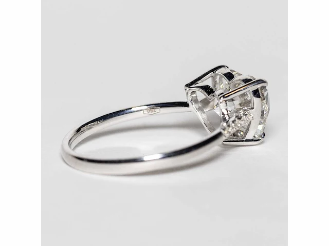 18 karaat witgouden ring met 3,11 crt. diamant - afbeelding 9 van  10