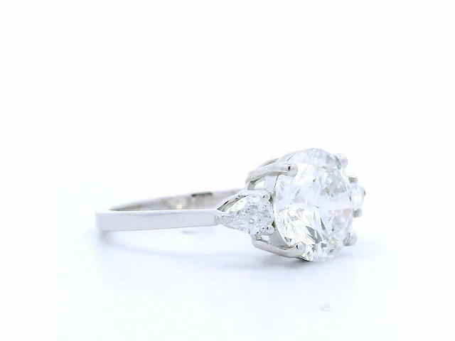 18 karaat witgouden ring met 3,29 crt. diamant - afbeelding 3 van  7