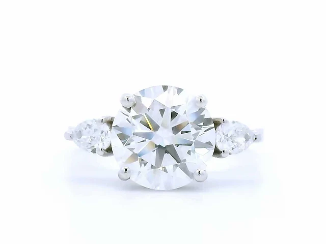 18 karaat witgouden ring met 3,29 crt. diamant - afbeelding 7 van  7