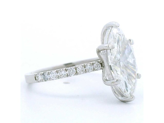 18 karaat witgouden ring met 3,34 crt. diamant - afbeelding 3 van  8