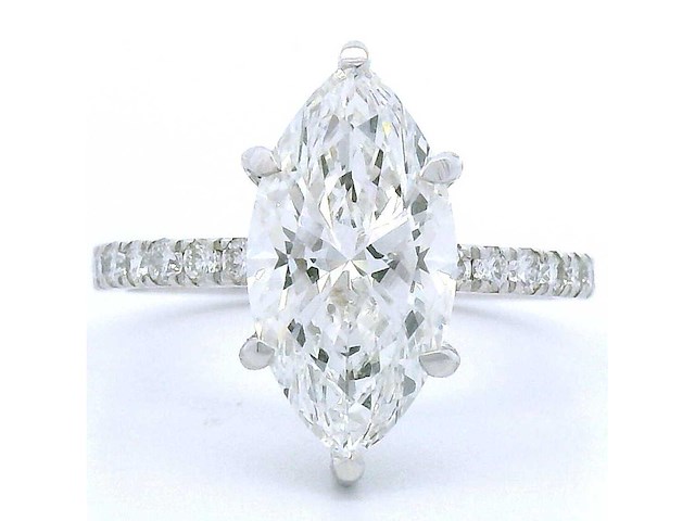 18 karaat witgouden ring met 3,34 crt. diamant - afbeelding 7 van  8