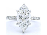 18 karaat witgouden ring met 3,34 crt. diamant - afbeelding 7 van  8