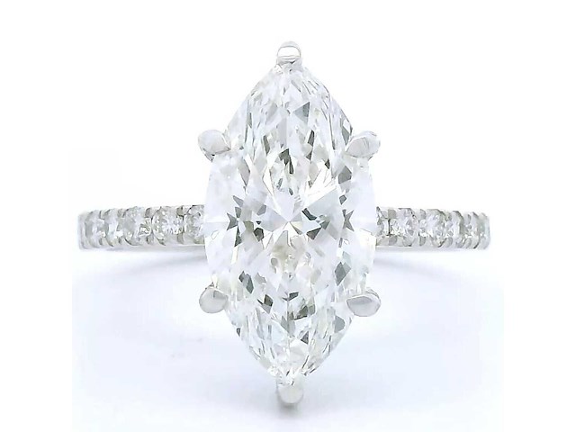 18 karaat witgouden ring met 3,34 crt. diamant - afbeelding 8 van  8