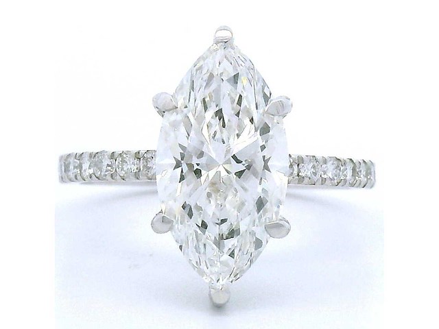 18 karaat witgouden ring met 3,34 crt. diamant - afbeelding 1 van  6