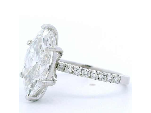 18 karaat witgouden ring met 3,34 crt. diamant - afbeelding 5 van  6