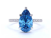 18 karaat witgouden ring met 3,35 crt. diamant - afbeelding 10 van  10