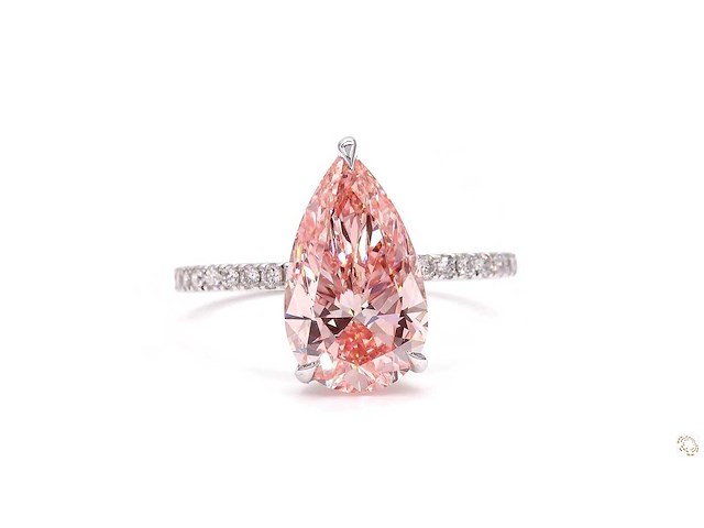 18 karaat witgouden ring met 3,37 crt. diamant - afbeelding 1 van  7